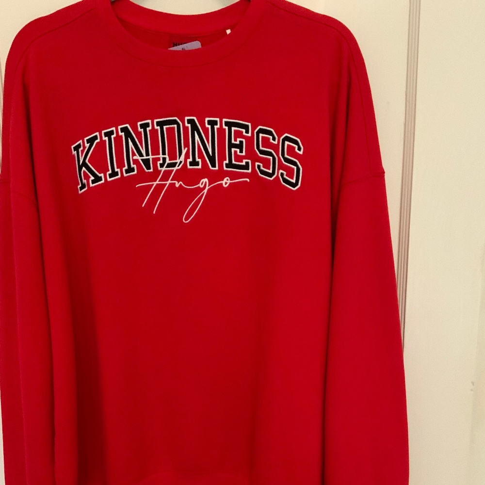 Hugo Boss Kindness red sweatshirt. Sz XL